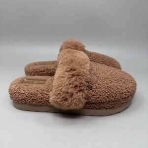 Ugg  Women’s 6 Maxi Curly Slide Slippers Camel Peach Comfy Fuzzy